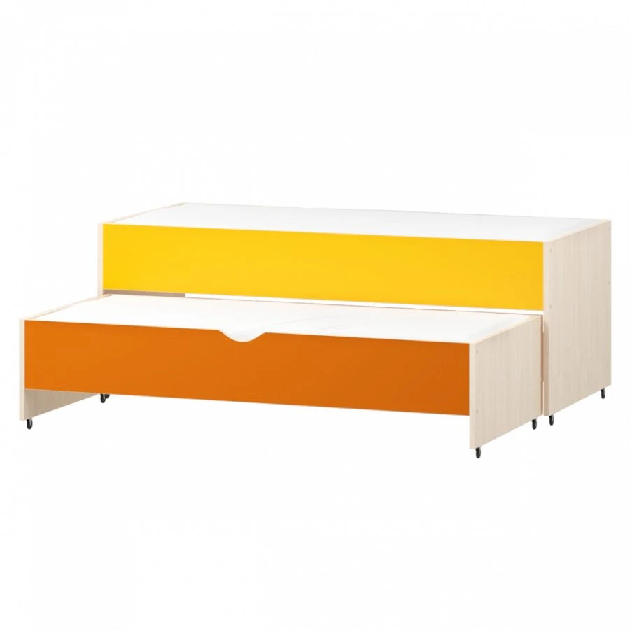 Кровать детская двухъярусная выдвижная "Улыбка" (с крышкой)