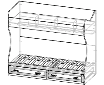 Кровать 2-х ярусная (серия "Марсель")