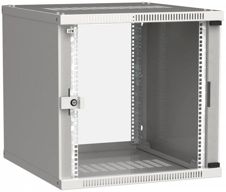 LWE3-09U66-GF ITK Шкаф LINEA WE 9U 600x600мм дверь стекло серый