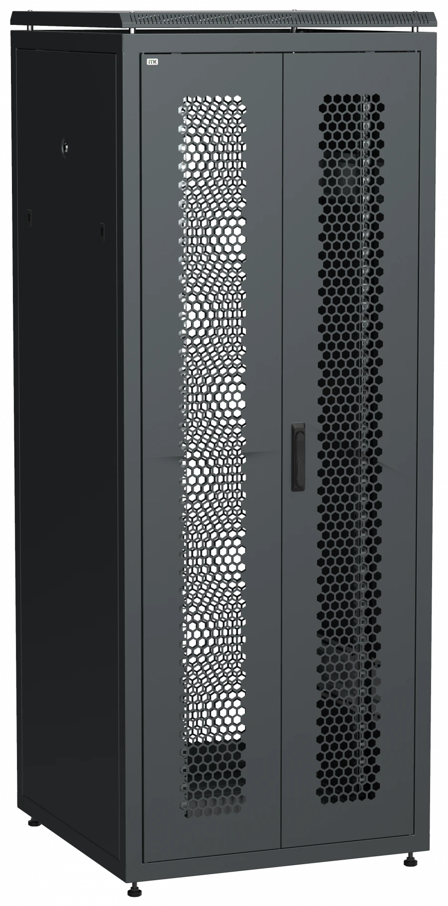 LN05-42U88-2PP ITK LINEA N 42U 800х800мм распашн. перф. дв. задн. перф. чер