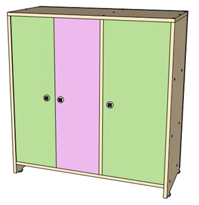 Деревянная мебель для дошкольных учреждений: Игровой модуль "Шкаф"