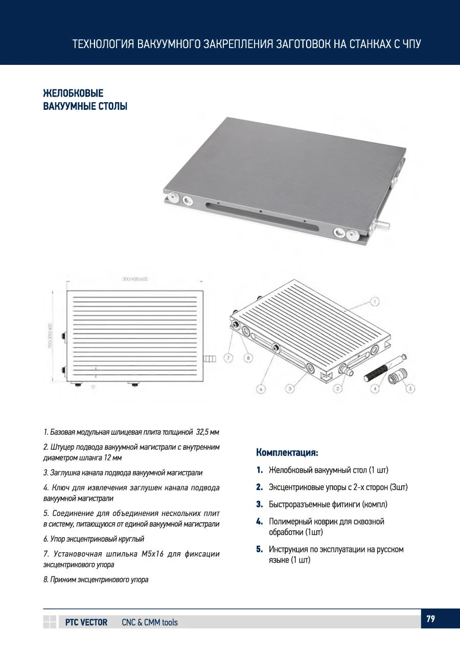 VRZ Вакуумный желобковый (шлицевой) стол