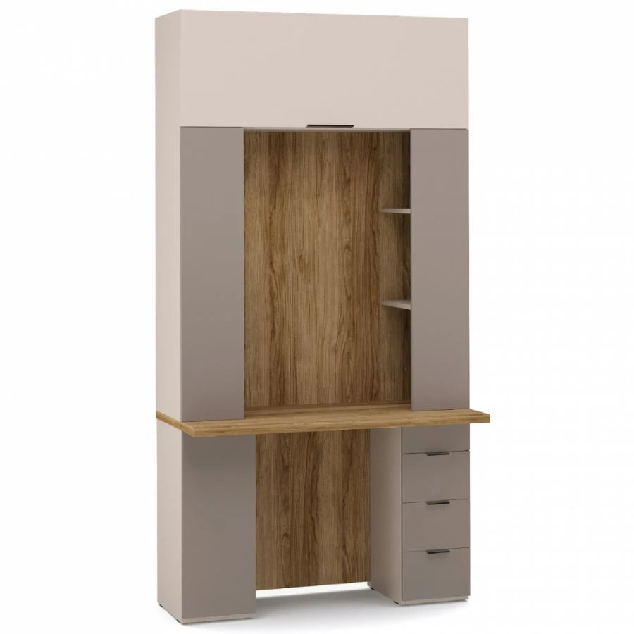 "SOHO" EEC-02.DS/DV, Стол письменный с секцией HC2 (мокко) из набора модульной мебели "SOHO"