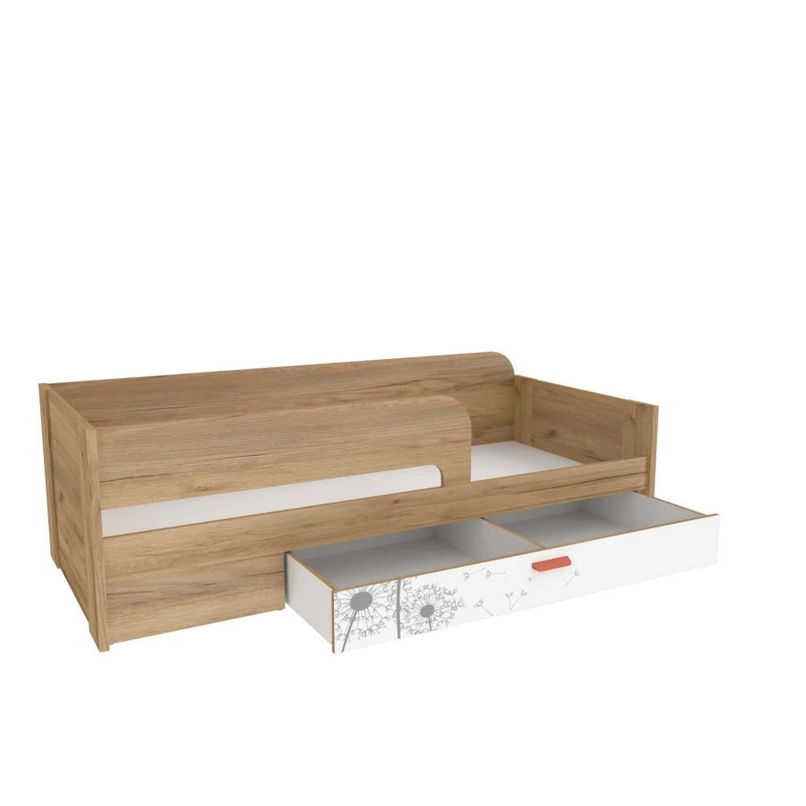 Оливер ЛД.524140.000 Кровать 800*1900 (Дуб Золотой/Белый )