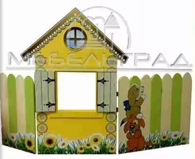 Деревянная мебель для дошкольных учреждений: Театральная ширма напольная