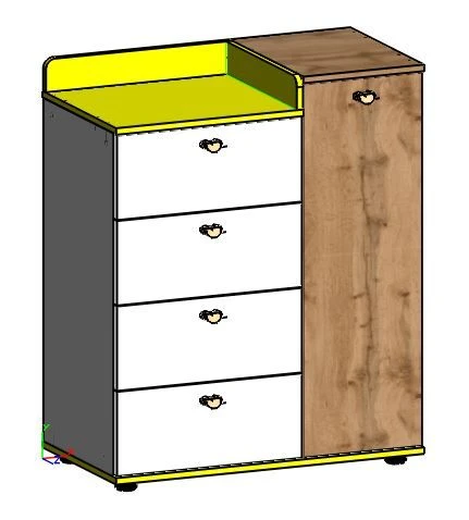 Стол-тумба для приема детей с ящиками, Арт. ССТ-01