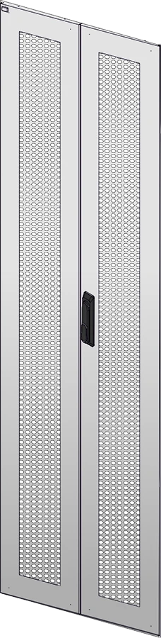 LN35-38U6X-D2P ITK Дверь перфор. двустворч. для шкафа LINEA N 38U 600мм сер