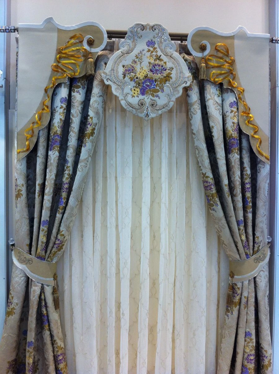 Штора оконная, на шторной ленте (функционально-декоративная занавесь из тканевых материалов)