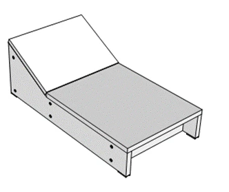 Деревянная мебель для дошкольных учреждений: Игровой модуль "Кушетка"