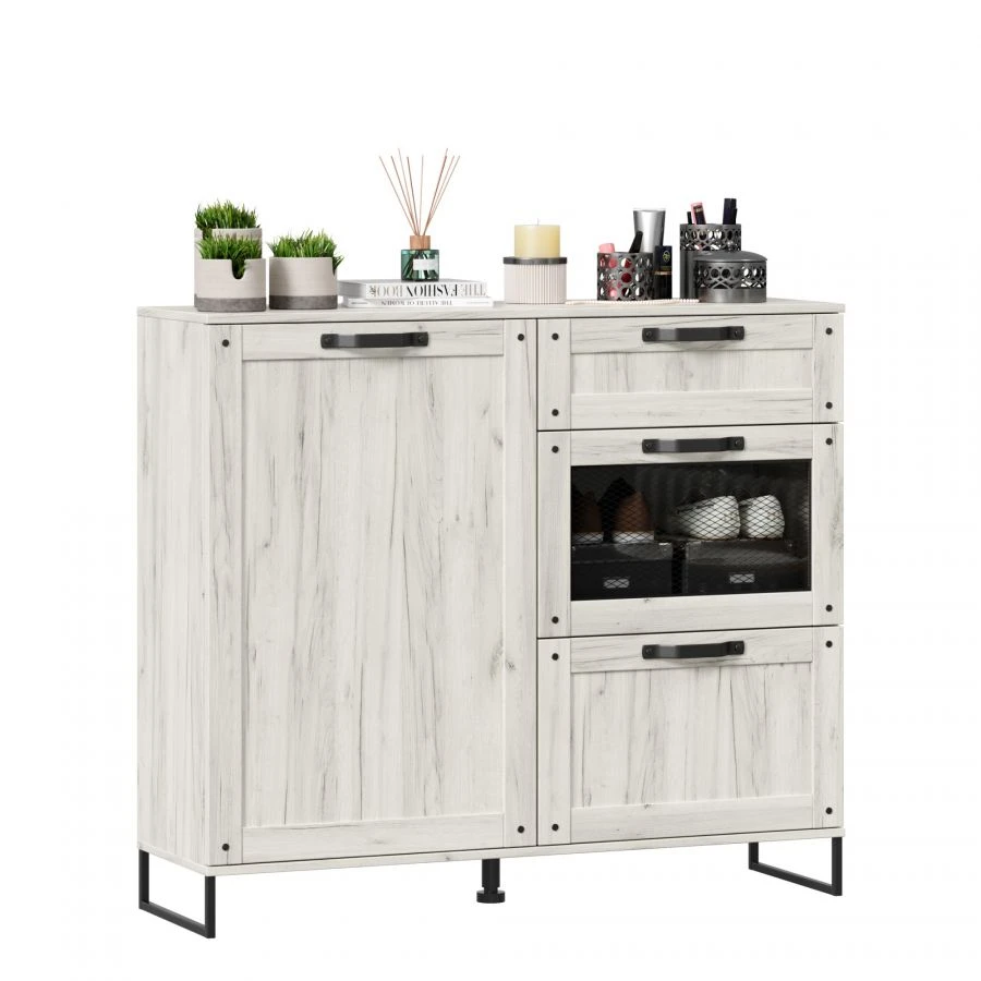 Сидней ЛД.672050.000 Комод комбинированный (Дуб Крафт белый )