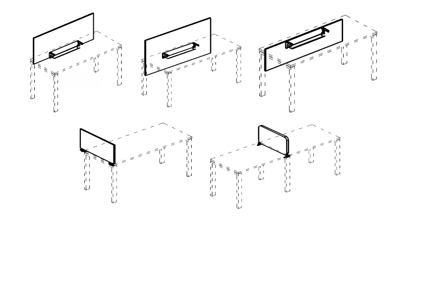 Экран стола деревянный. Набор мебели серии "А4"