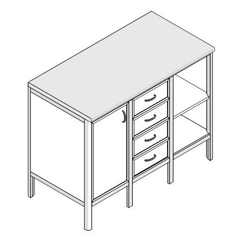 Тумба стационарная для материалов МА-21