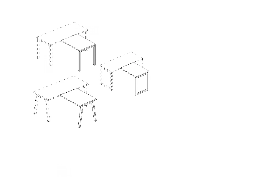 Столешница брифинг-приставки. Набор мебели серии "А4"