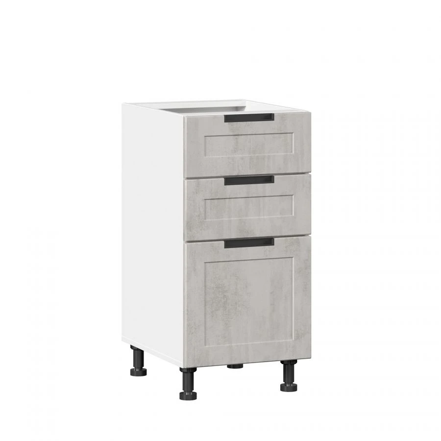 Джамис ЛД.296800.000 Фасад комплект для тумбы кухонной 400 с 3 ящиками (4)