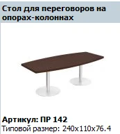 "Премьер" Столешница стола для переговоров торцевая артикул ПР 441