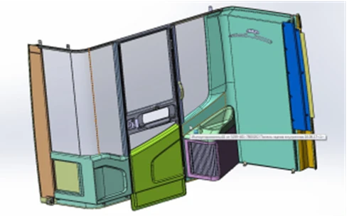 Комплект деталей перегородки водителя 5299-401П-7800000