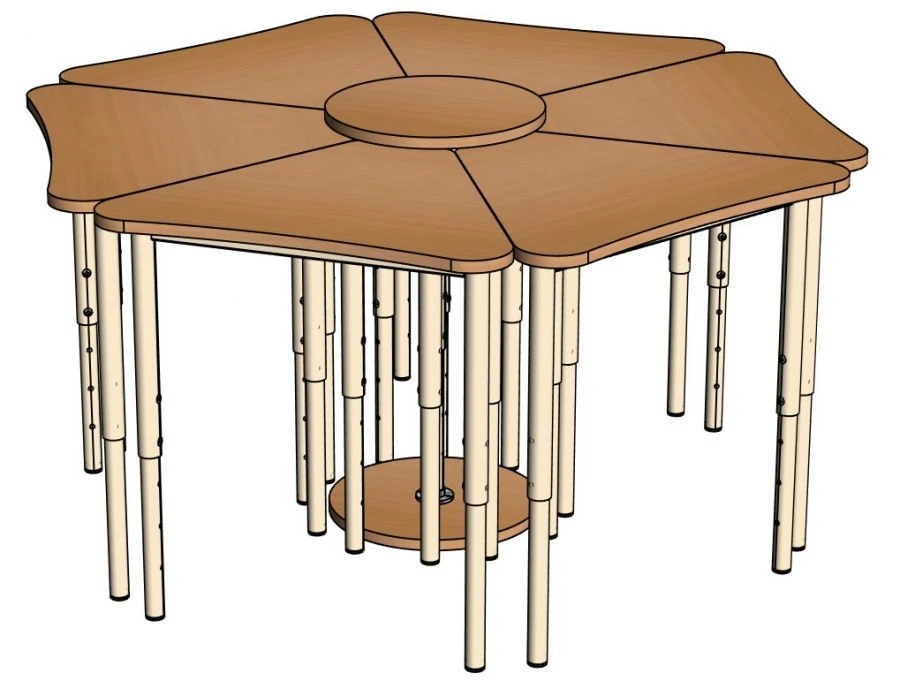 Стол ''Фиалка'' на металлокаркасе/ СД39