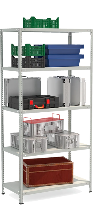 Металлический полочный усиленный стеллаж СТФ Стеллаж 1055-2.0