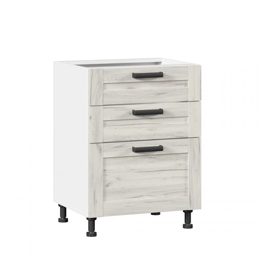 Винченца ЛД.234140.000 Фасад комплект для тумбы кухонной 600 с 3 ящиками