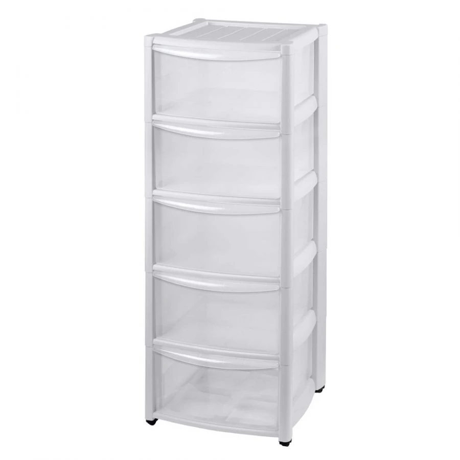 4312429; Комод на колесах "АМАДЕО" 5 ящиков (бежевый)