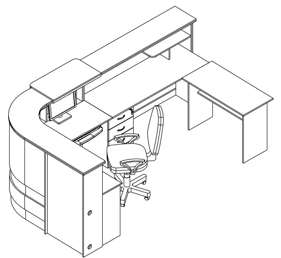 Стол-барьер библиотечный