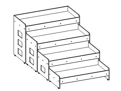 Кровать четырехъярусная ТВ-БКЧ-5.17.01-01