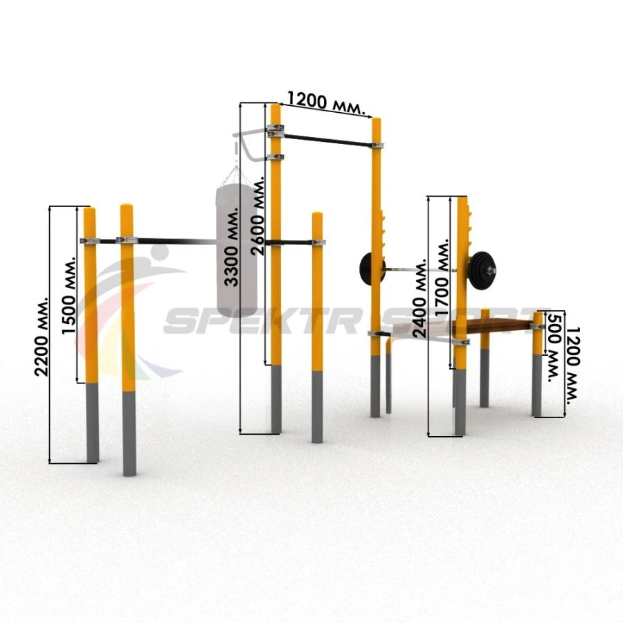 Комплекс для занятий Воркаут SP WRK-183_76mm