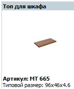 "Мастер" Топ для шкафа артикул МТ 665