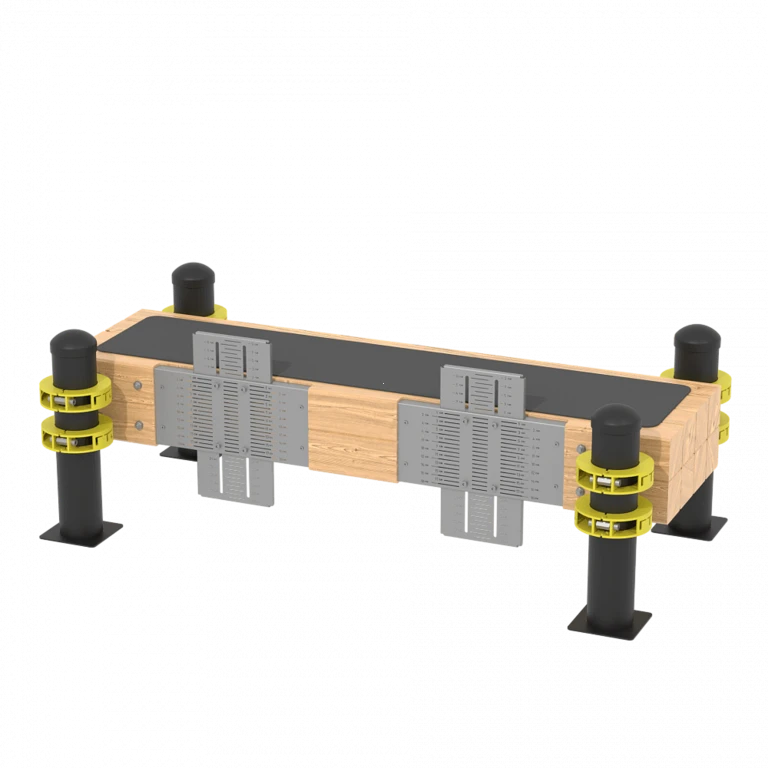 Горизонтальная гимнастическая скамья,с двумя раздвижными антивандальными измерительными линейками с диапазоном измерения от+35 д