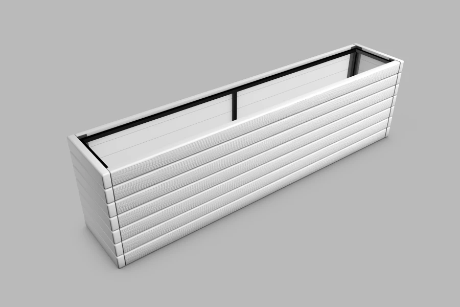 Кашпо плоское высокое