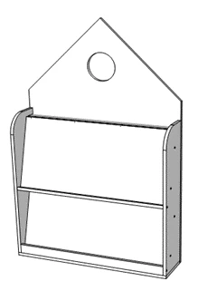 Деревянная мебель для дошкольных учреждений: Полка "Книга"