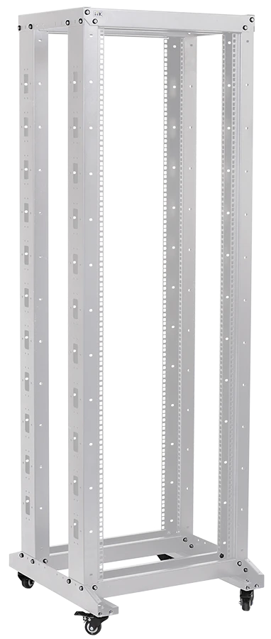 LF35-42U66-2R ITK 19" двухрамная стойка, 42U, 600x600, на роликах, серая
