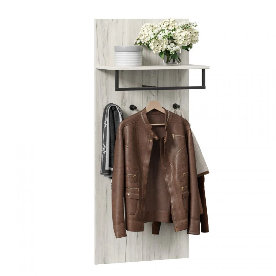 Сидней ЛД.672080.000 М Вешалка настенная (Дуб Крафт белый )