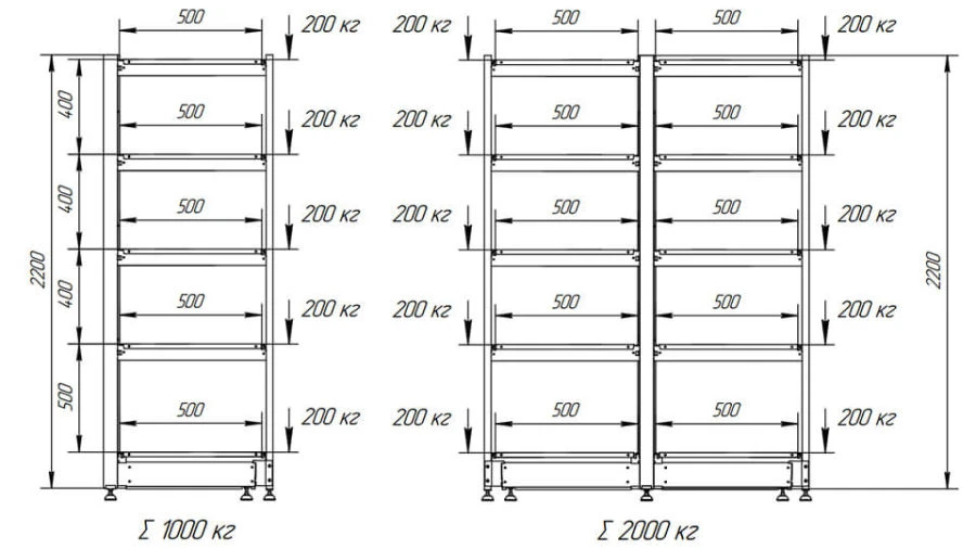Стеллаж гардеробный для хранения обуви с пластиковыми ящиками