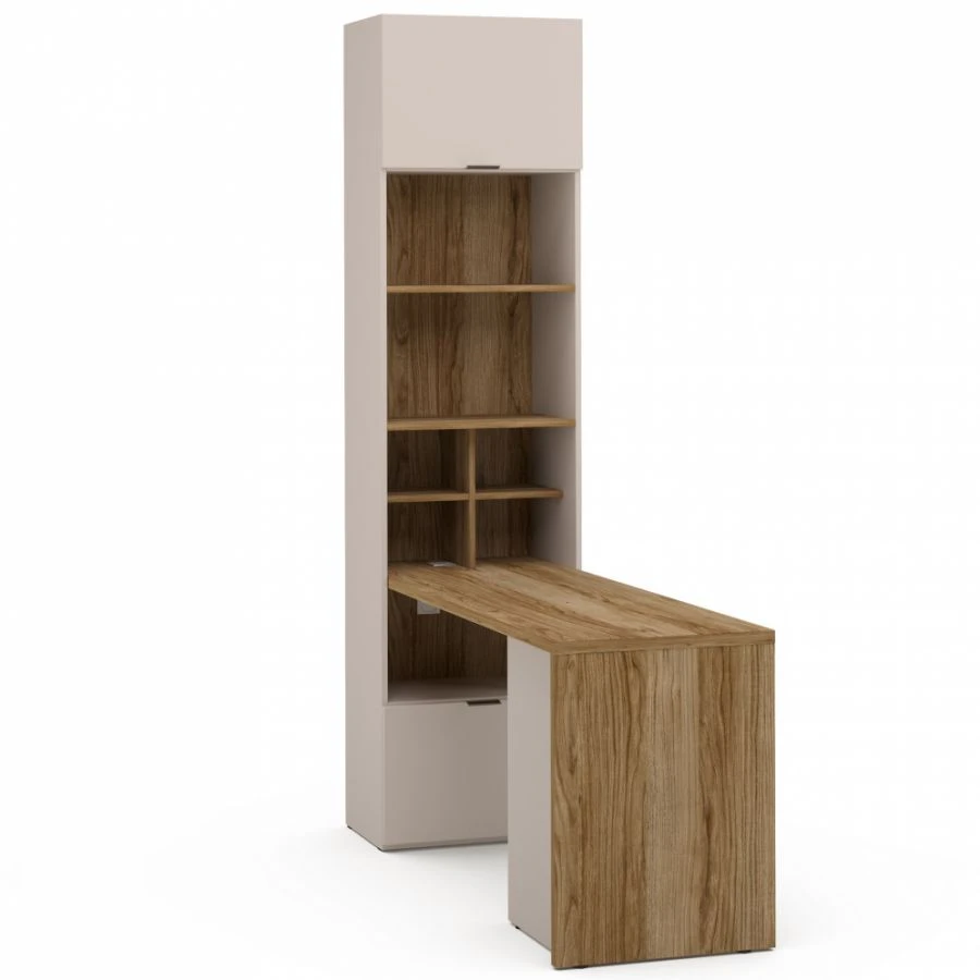 "SOHO" EED-02.DS, Стол письменный левый со стеллажом G7E из набора модульной мебели "SOHO"