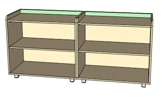 Учебная стенка с полками (без доски)