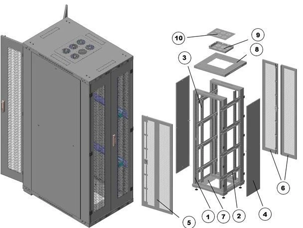 Шкаф телекоммуникационный ШТ-П-47U-800х2260х1200-2П2П-У