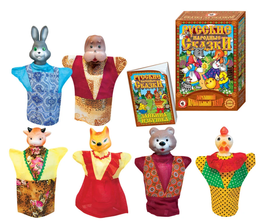 Кукольный театр "Зайкина избушка" (6 перс.), (бол. уп.)