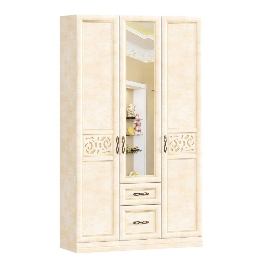 Александрия ЛД.510130.000 Шкаф комбинированный (Кожа Ленто/Рустика )