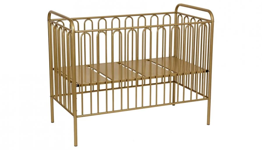 Кроватка детская Polini kids Vintage 150 металлическая, золотистый, артикул 0001649.8