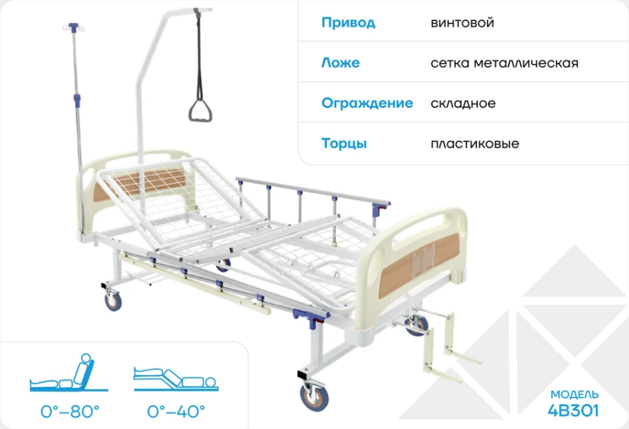 Кровать 4В301 медицинская многофункциональная