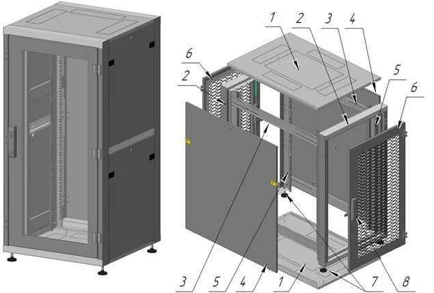 Шкаф телекоммуникационный ШТ-П-22U-600х1200х600-ММ