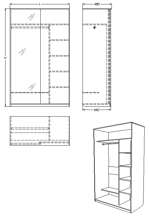 Шкаф для одежды (серия 482.1)