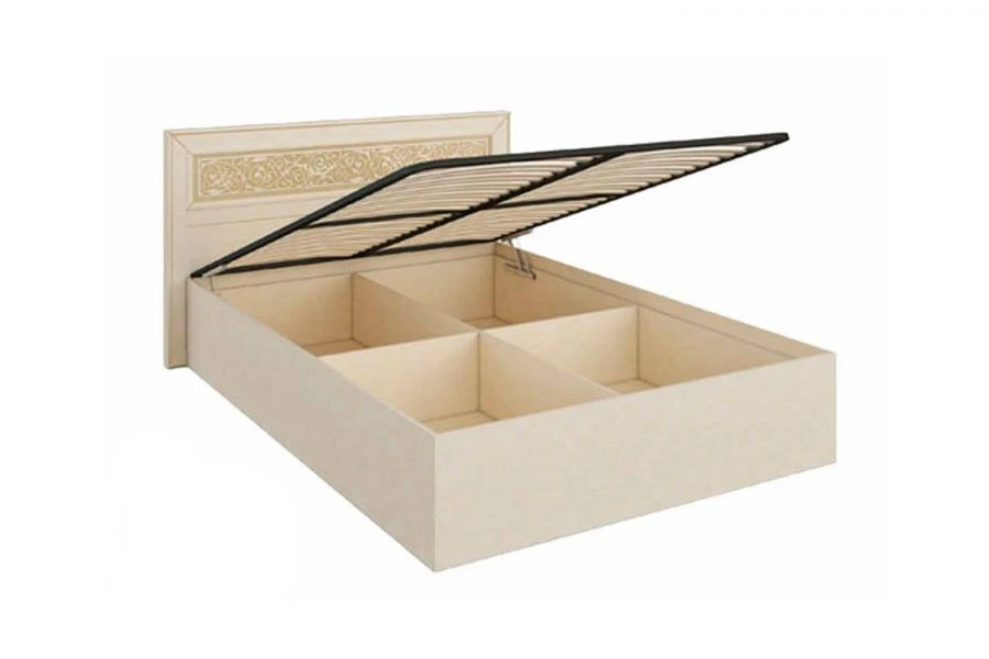 Александрия ЛД 625030.000 М Кровать 1600 с подъемным механизмом (Кожа Ленто/Рустика)