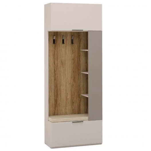 "SOHO" HC8-02.DS/DV, Секция для прихожей левая (мокко) из набора модульной мебели "SOHO"