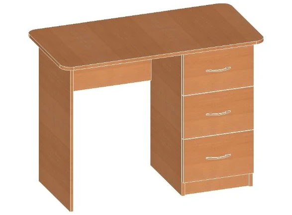 Стол однотумбовый с 3-мя ящиками арт.У.02.06