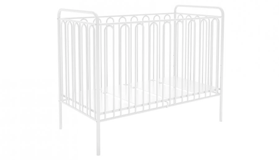 Кроватка детская Polini kids Vintage 150 металлическая, белый, артикул 0001649.1