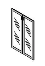 Двери средние стеклянные. Набор мебели "On Top"