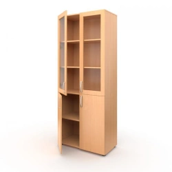 Educational Supplies Cabinet with Glass Inserts