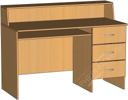 Library Desk KБ with Drawers and Shelf